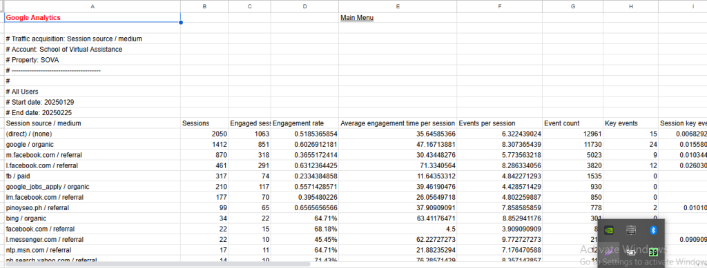 data bench marking is being done